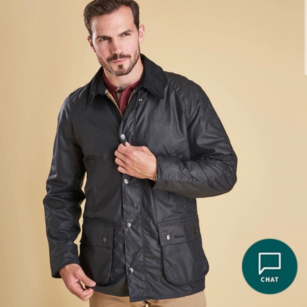 Barbour men’s NAVY Ashby winter coat with hood